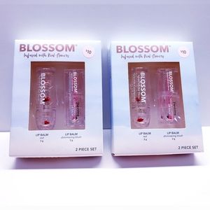 Blossom Color Changing Lip Balm Red and Shimmering Blush (2 pcs)